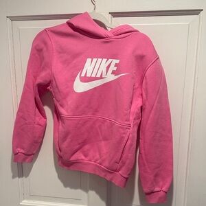 Nike Kids Hoodie in Pink with White Logo